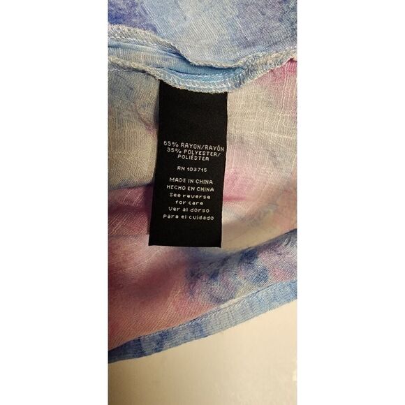 Zac & Rachel Tie Dye Round Neck Short Sleeve Blue/Pink Size Medium - Picture 6 of 6